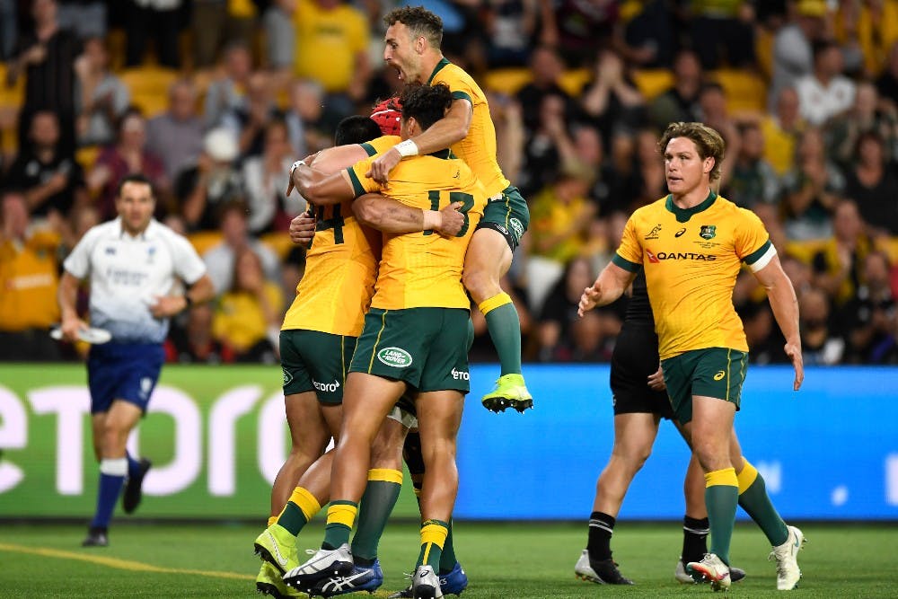 Taniela Tupou earned a perfect score, while the Wallabies' wingers also rated highly during their 24-22 win over the All Blacks. Photo: Getty Images