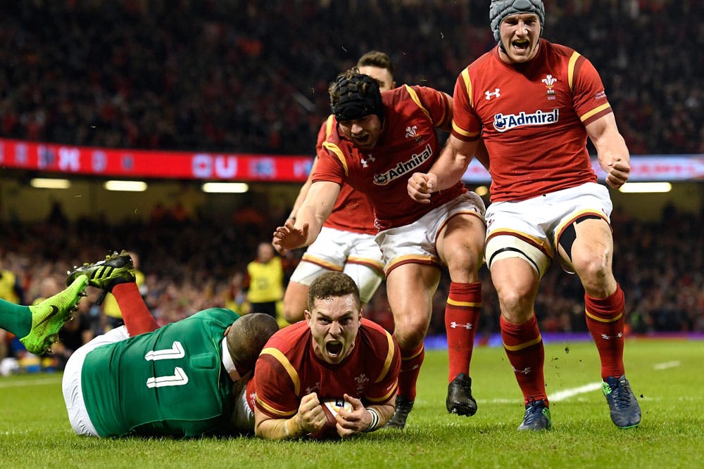George North scores during the 2017 Six Nations. Photo: Getty Images