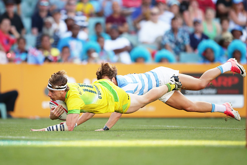 Every Aussie try will help the bushfire relief effort at this year's Sydney 7s. Photo: Getty Images