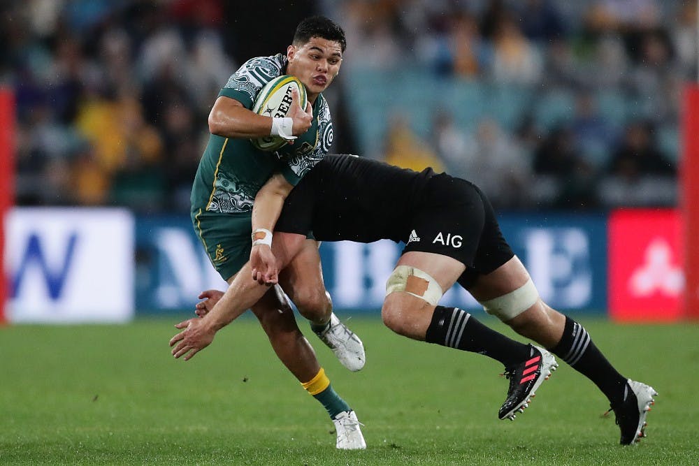 Dave Rennie says the Wallabies won't throw Noah Lolesio under the bus. Photo: Getty Images