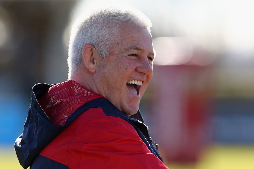 NZ media clowning around, this time it's Gatland. Photo: Getty Images.