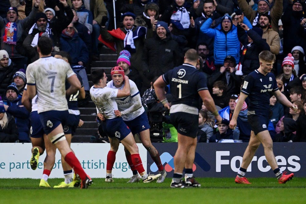 France somehow found a way to hold on against Scotland after a late TMO call denied the try. Photo: Getty Images