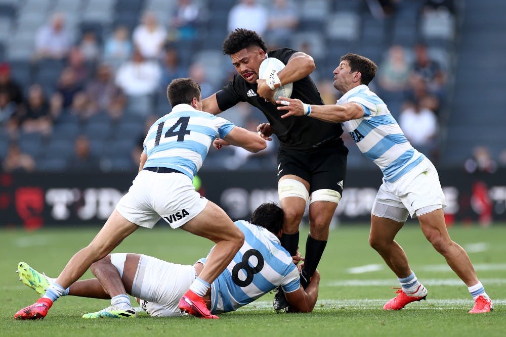 Argentina chose not to put numbers into the ruck to create a brick wall of defence against the All Blacks. Photo: Getty Images