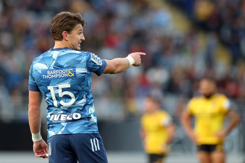Beauden Barrett in action for the Blues. Photo: Getty Images