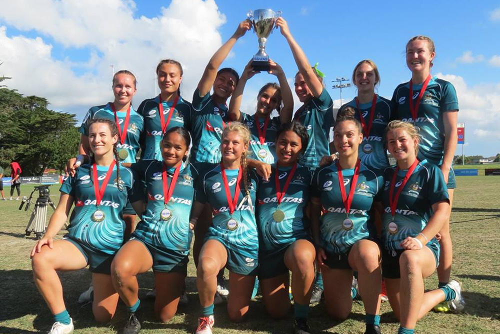 The Aussie Youth Sevens girls have won the World Schools Sevens. Photo: World Schools Sevens