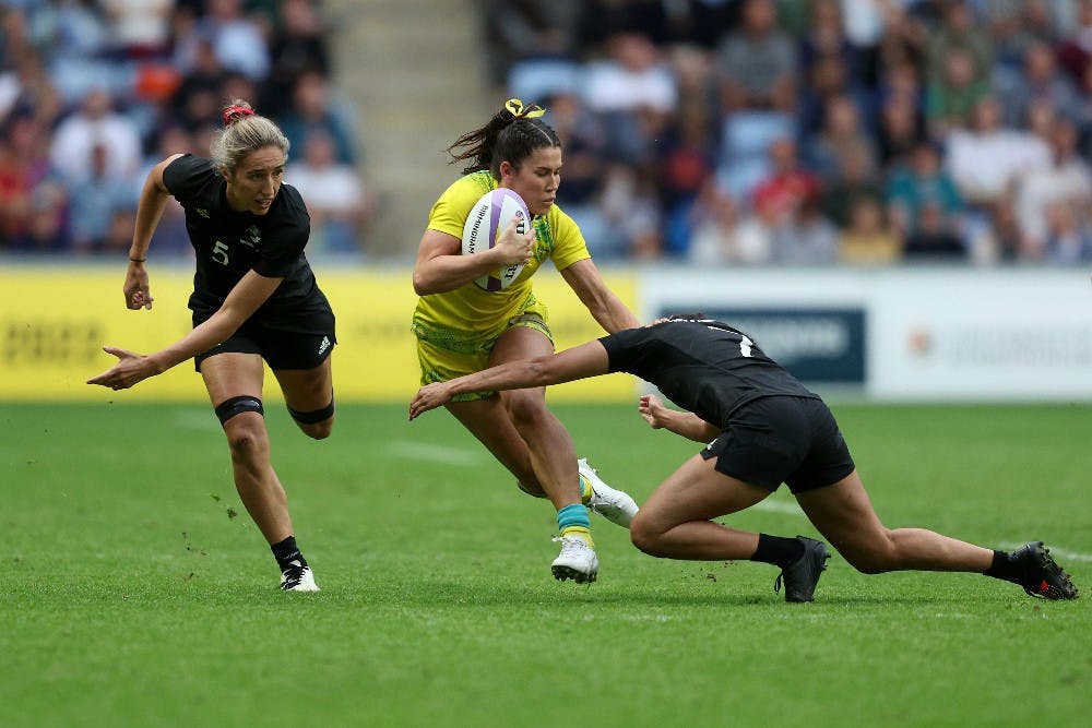 Tim Walsh has praised Charlotte Caslick after their win over Fiji. Photo: Getty Images