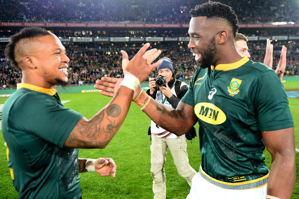 The Springboks have committed to staying in The Rugby Championship until at least 2030. Photo: Getty Images
