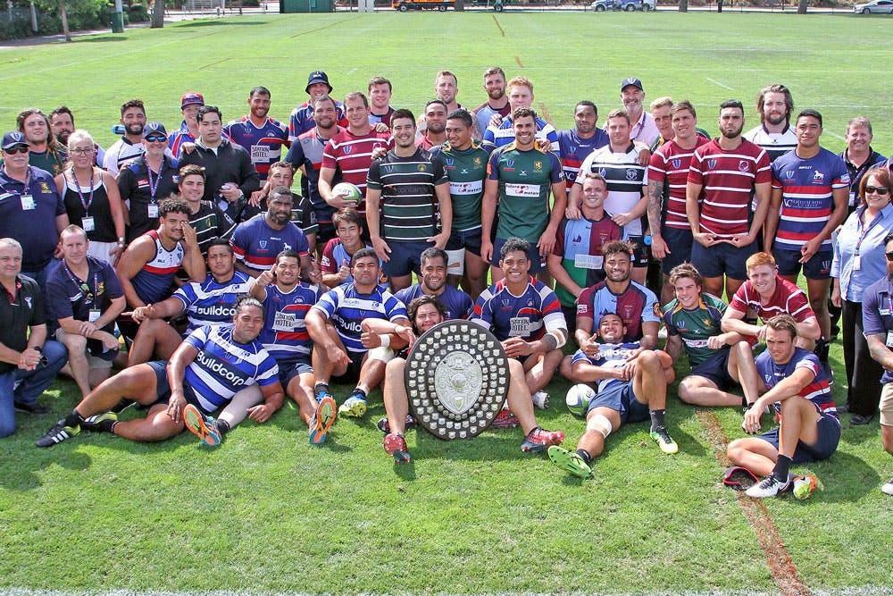 The players with the Dewar Shield.