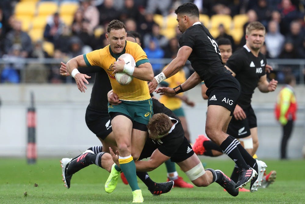 Nic White had his best game in a Wallabies jersey in Bledisloe I, 2020. Photo: Getty Images