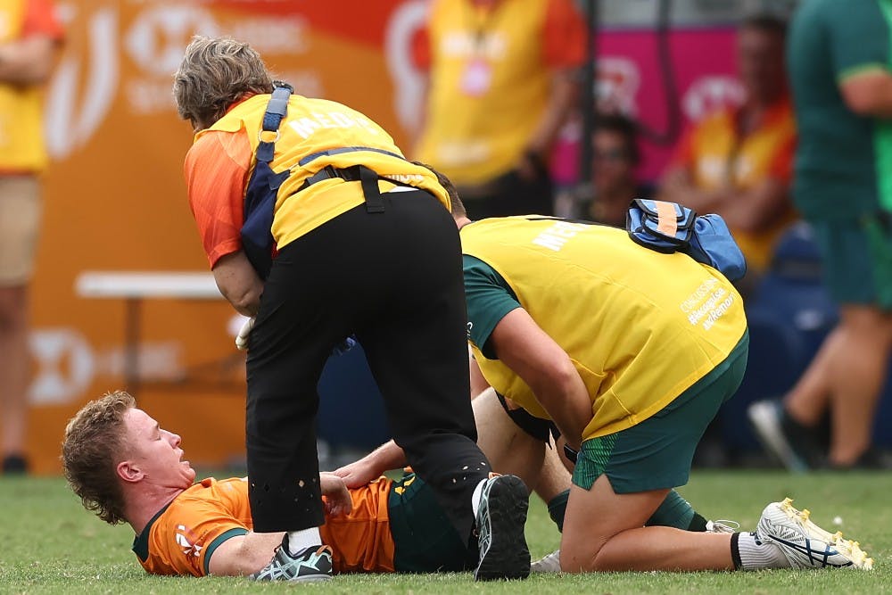Henry Hutchison's injury has soured an impressive Australian victory. Photo: Getty Images