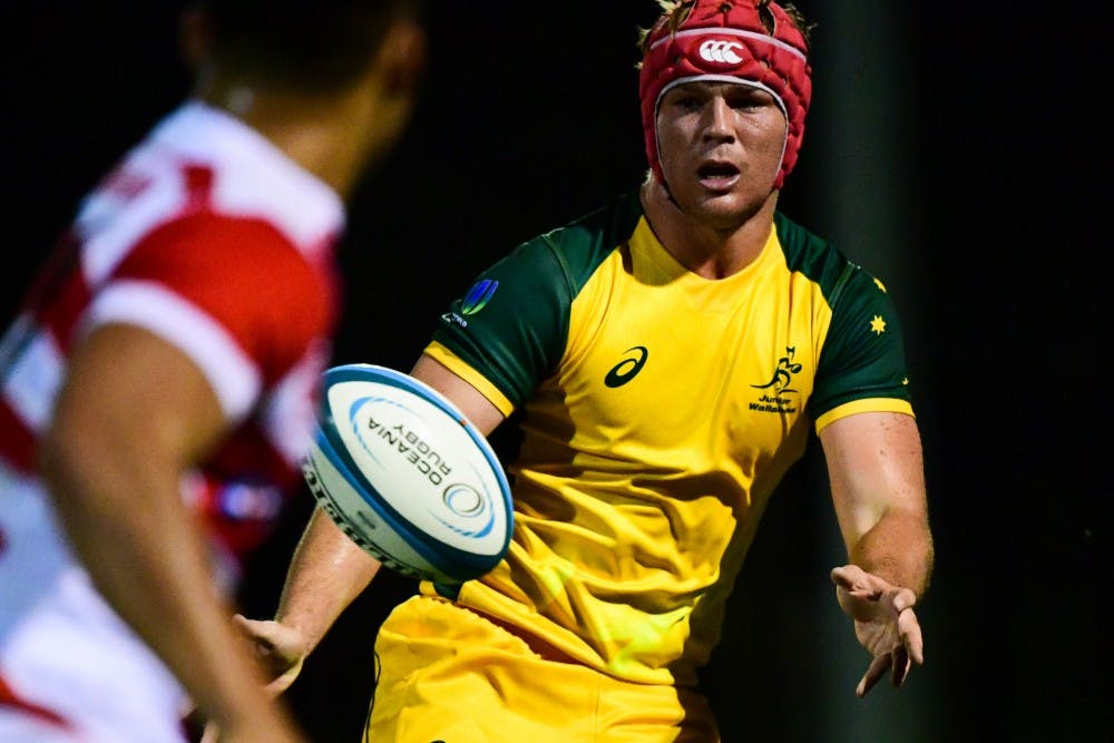 Junior Wallabies standout Harry Wilson has linked with the Reds until after the next World Cup in 2023. Photo: Rugby AU Media