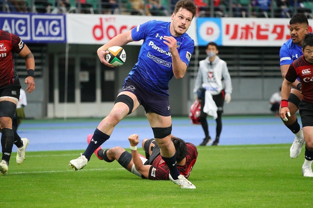 Queensland product Jack Cornelsen in action in Japan for the Panasonic Wild Knights