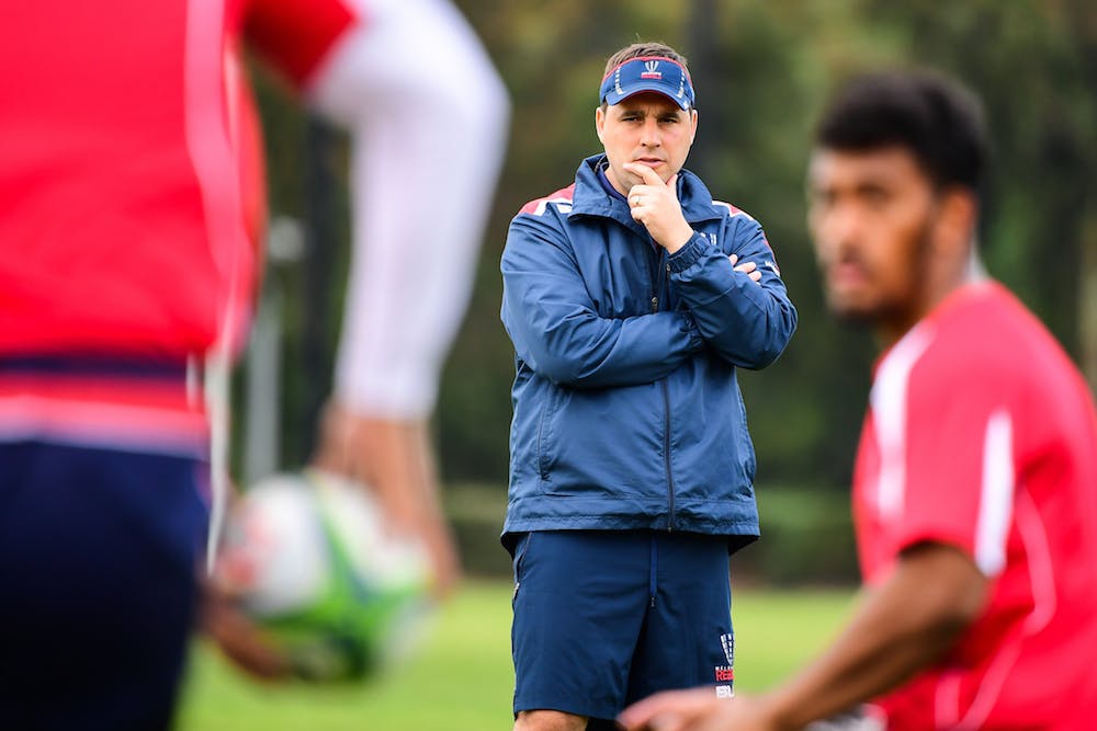 Dave Wessels looks over a Melbourne training session. Photo: Stuart Walmsley/RUGBY.com.au