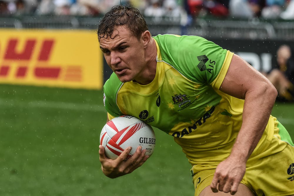 Reality check. Aussies thumped by Fiji in the wet. Photo: Getty Images.