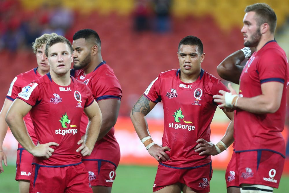 The Reds cut forlorn figures post match. Photo: Getty Images