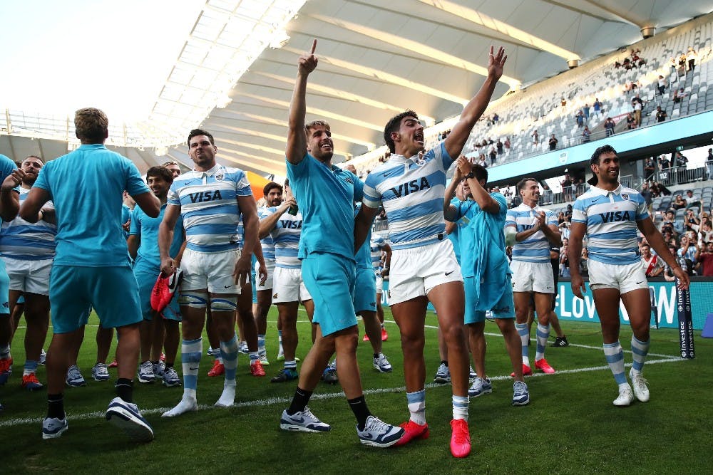 Argentina's Pumas have beaten the All Blacks for the first time in their history to blow open the Tri Nations. Photo: Getty Images