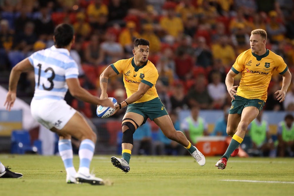 Hunter Paisami and Jordan Petaia can become the Wallabies' long-term midfield combination, according to Tim Horan. Photo: Getty Images
