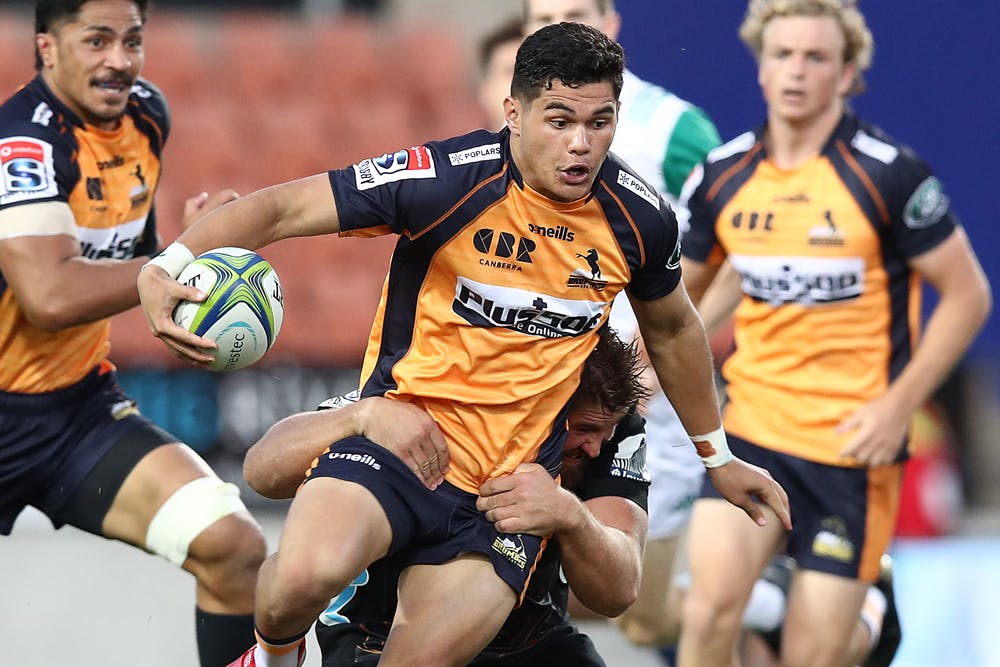 Brumbies coach Dan McKellar says Noah Lolesio is getting closer but he won't rush his young playmaker. Photo: Getty Images