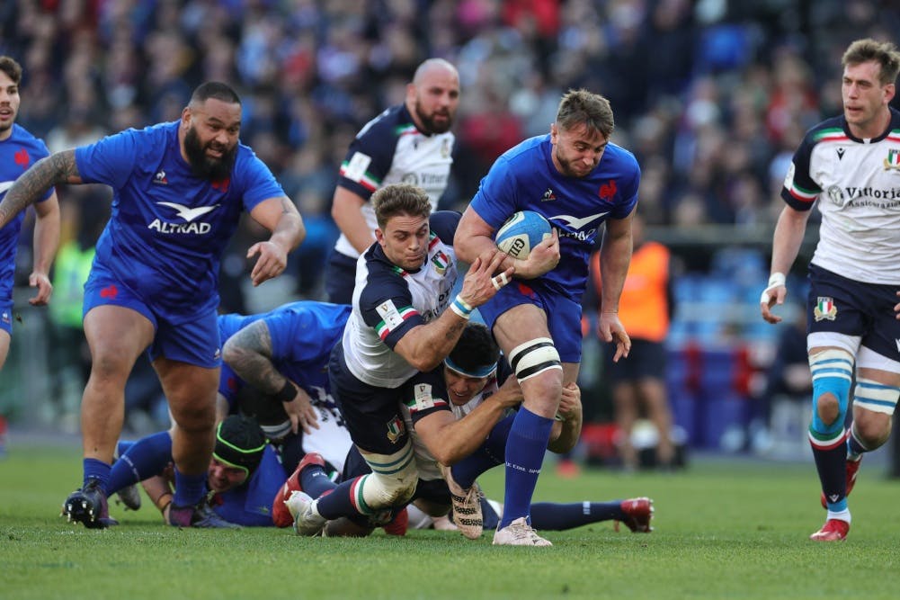 Flanker Anthony Jelonch was named in host nation France's Rugby World Cup squad despite being under an injury cloud. Photo: Getty Images