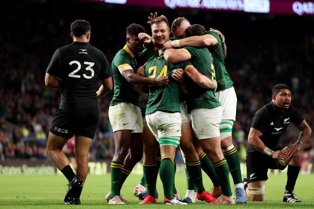 The Springboks have thumped the All Blacks at Twickenham. Photo: Getty Images