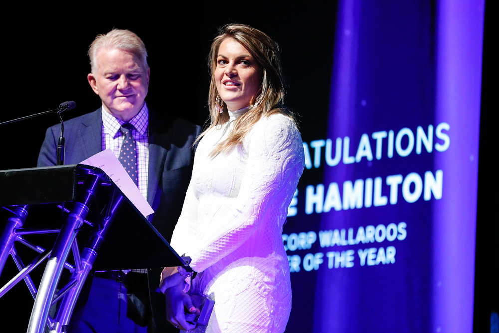 Grace Hamilton won the Wallaroo of the Year. Photo: Getty Images