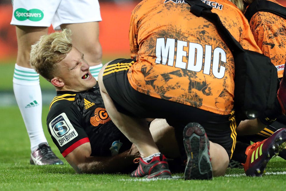 Damian McKenzie is the latest name on a long All Blacks injury list. Photo: Getty Images