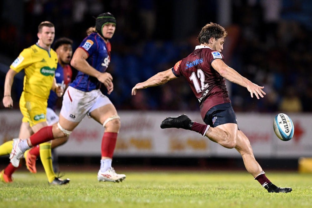 Super Rugby Pacific has introduced laws to combat kicking duels. Photo: Getty Images