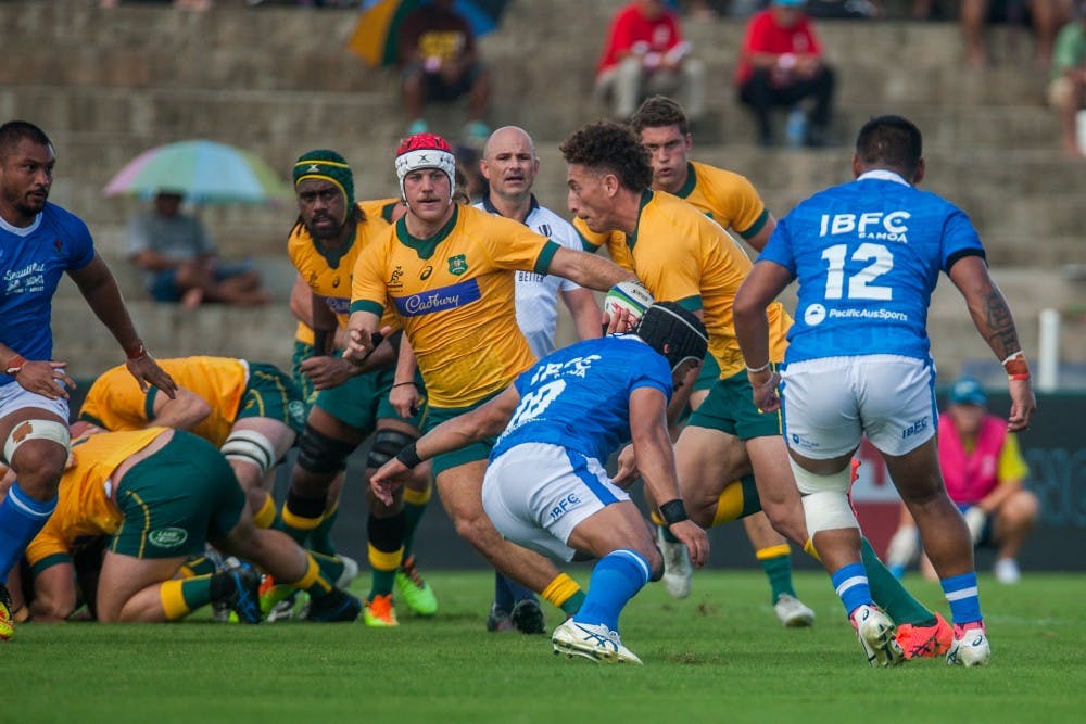 Australia A showed glimpses but ultimately were their own worse enemy in their loss to Samoa. Photo: Getty Images