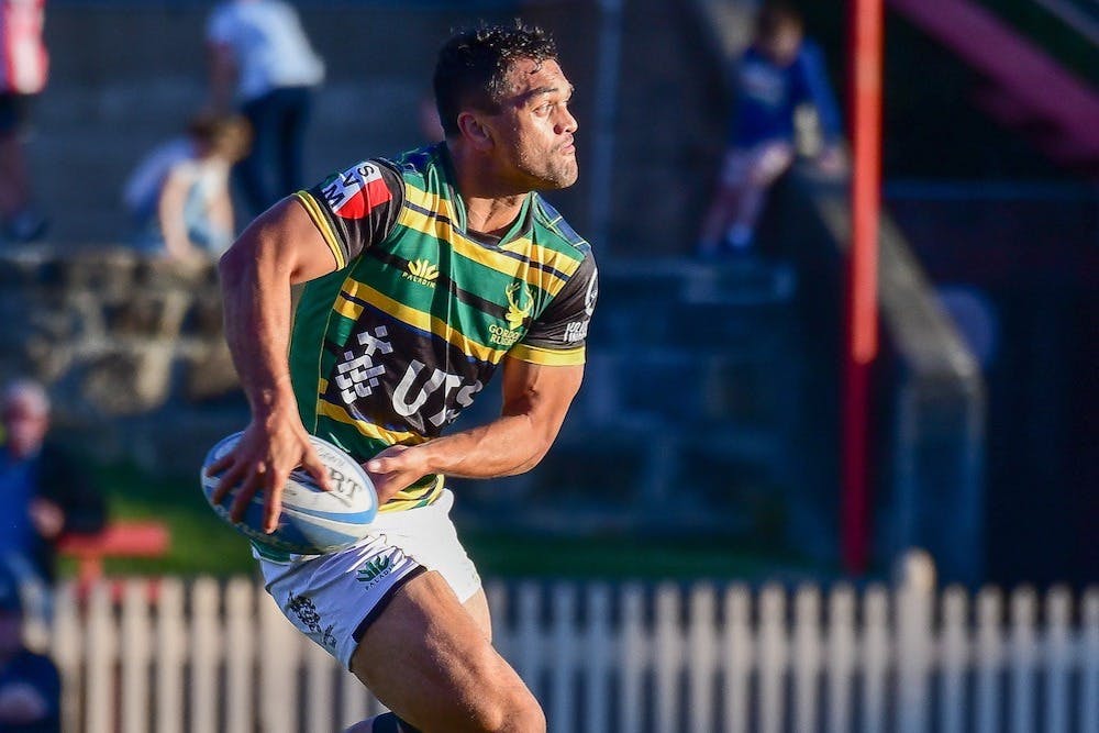 Karmichael Hunt playing for Gordon in the Shute Shield. Photo: Facebook/Gordon Rugby