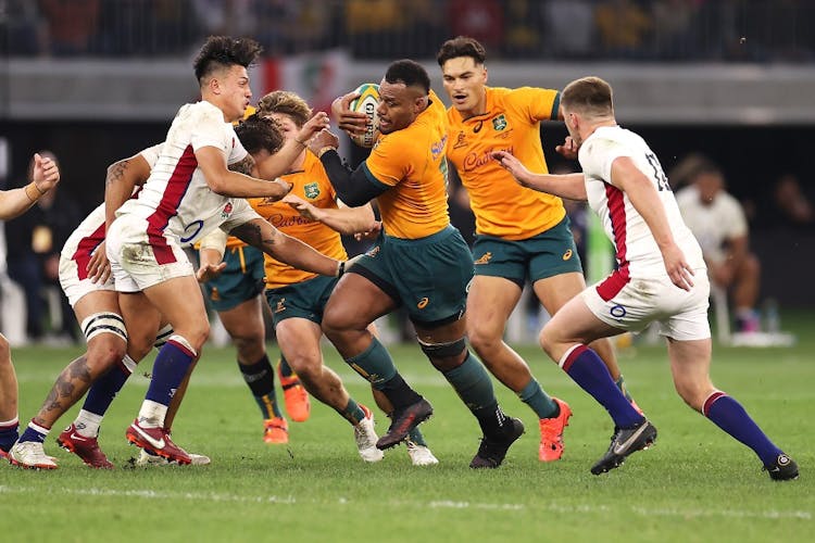 The Wallabies produced a gutsy performance to defeat England. Photo: Getty Images