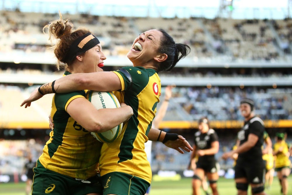 The Wallaroos have been grouped with their trans-Tasman rivals the Black Ferns in next year's women's Rugby World Cup. Photo: Getty Images