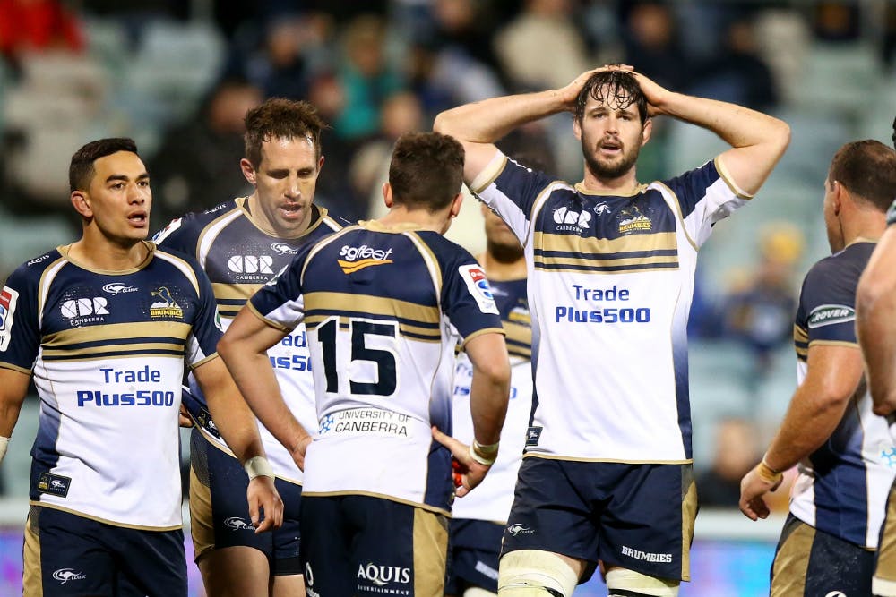 Sam Carter and the Brumbies believe they can shock the Crusaders in Canberra. Photo: Getty Images