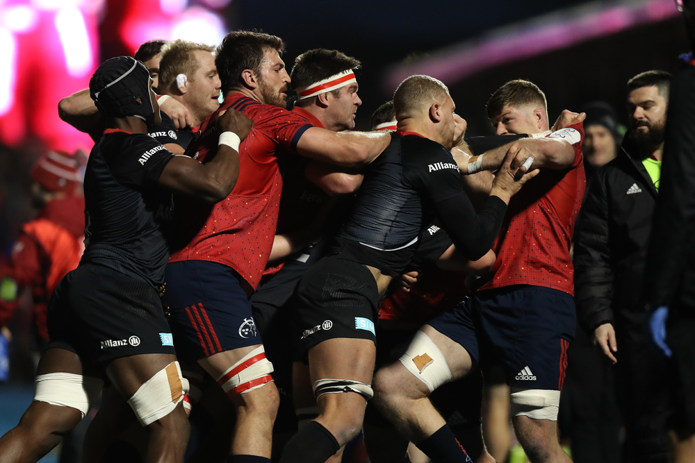 Comments from a medic sparked an all-in brawl in a recent Champions Cup match between Saracens and Munster. Photo: Getty Images