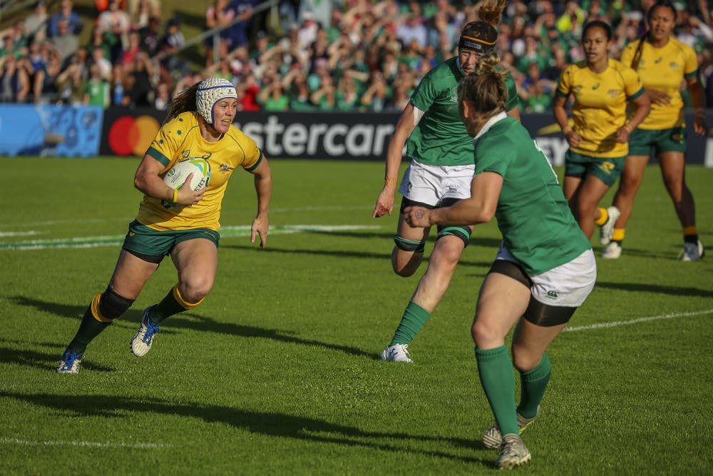 Sharni Williams and the Wallaroos have fallen two points short in their World Cup opener. Photo: ARU Media/Brendan Hertel