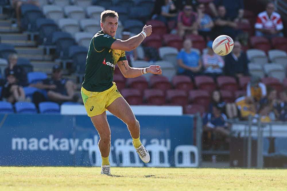 The Australian Sevens squad is back in action at BB Print Stadium this afternoon. Photo: Ben Dolphin
