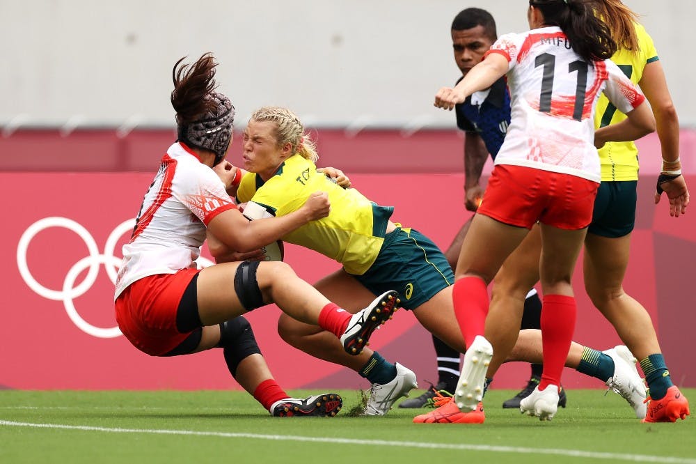 Emma Tonegato scored a hat-trick as Australia cruise to victory. Photo: Getty Images