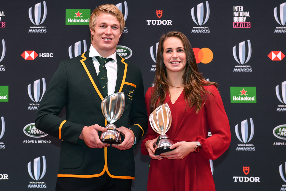 Pieter-Steph du Toit and Emily Scarratt won rugby's biggest awards. Photo: Getty Images