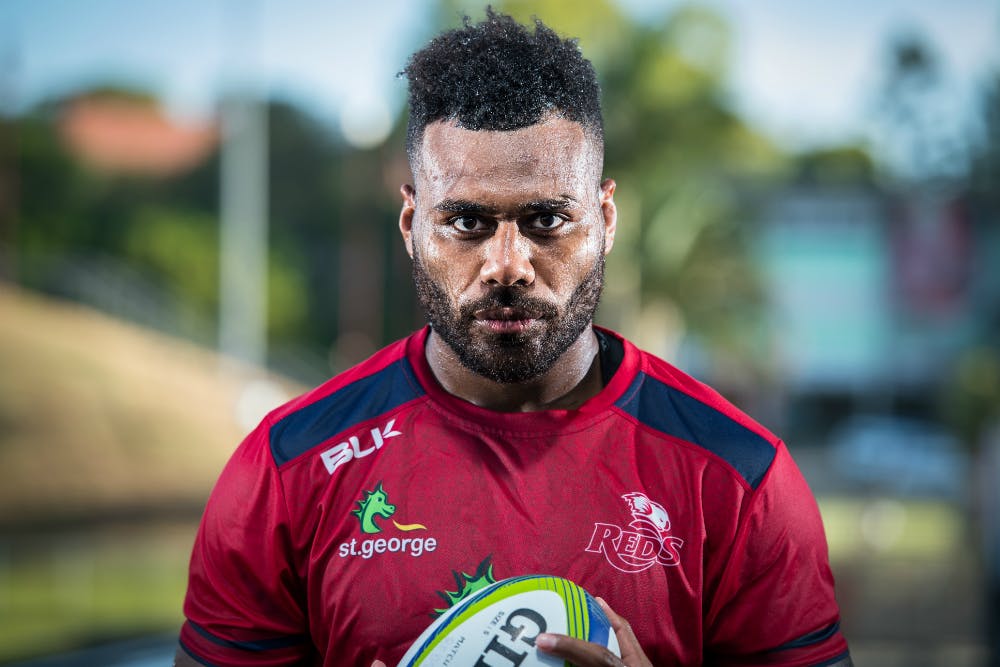 Samu Kerevi will skipper the Reds for the first time this afternoon. Photo: RUGBY.com.au/Stuart Walmsley