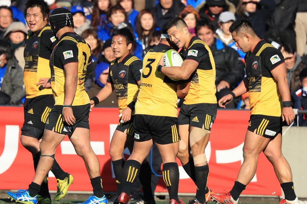 Suntory rolled the Brumbies in a thriller. Photo: AFP