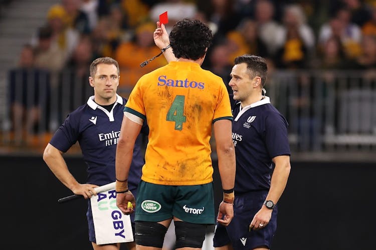 The Wallabies will look to contest Darcy Swain's red card. Photo: Getty Images