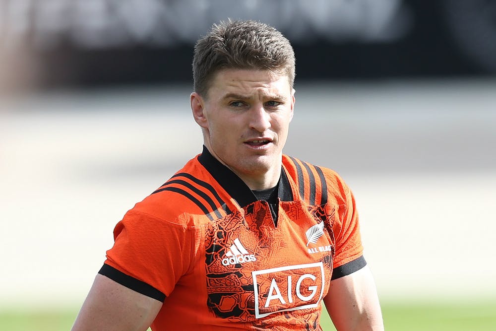 Beauden Barrett is in doubt to line up against the Wallabies on Saturday. Photo: Getty Images