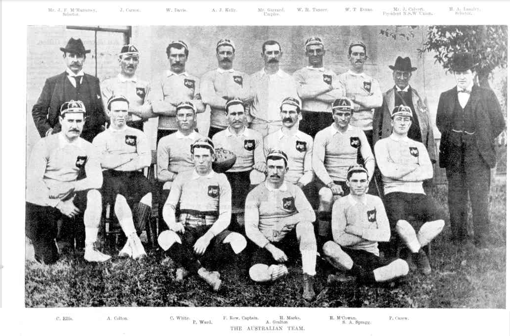 The Australian team for the first ever Test. Photo Supplied