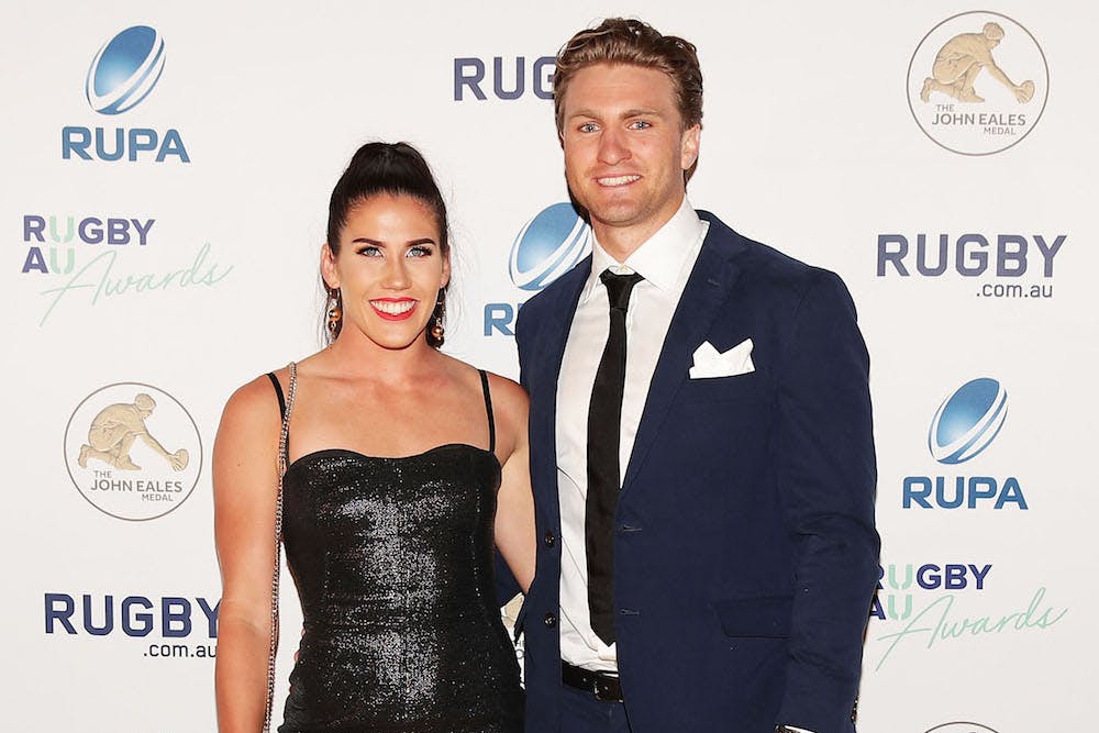 Sevens golden couple hit the gold carpet at Royal Randwick for the RAAs. Photo: Getty Images