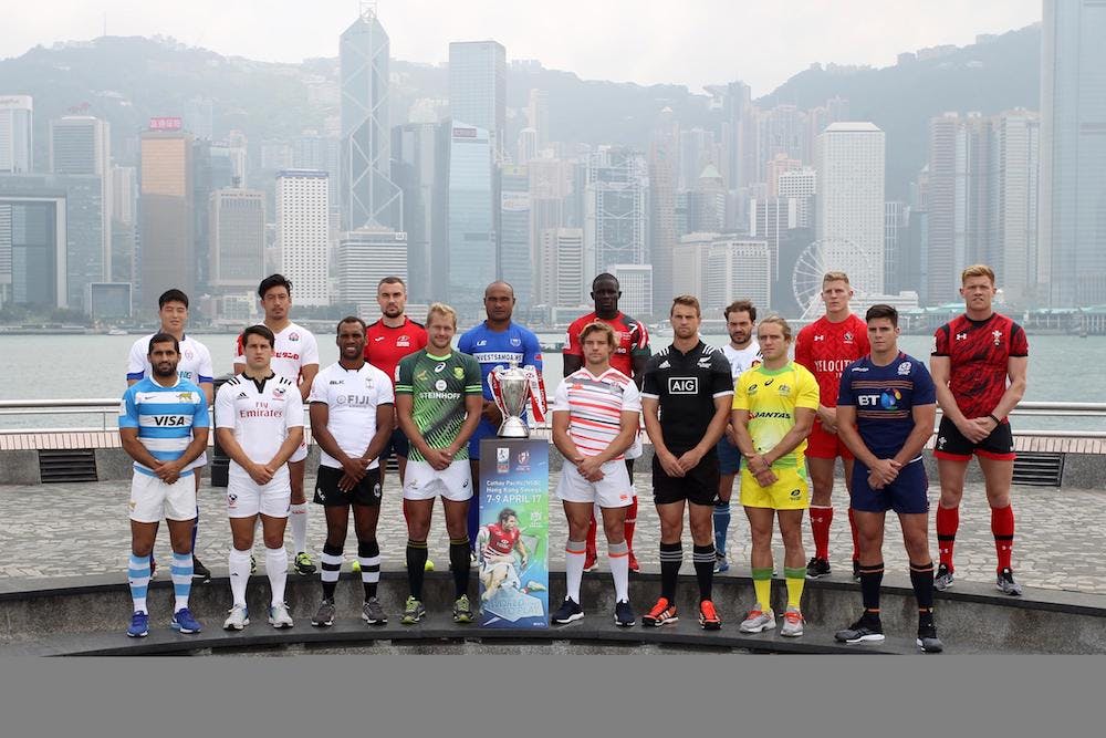 Captains call, at one of the world's most famous harbours, Hong Kong's Victoria Harbour. Photo: World Rugby
