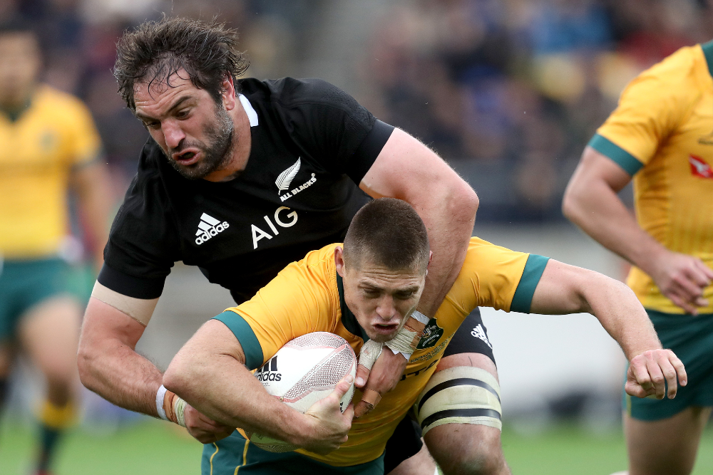 The All Blacks say they 'don't cry', but they're not happy with the Wallabies' tactics. Photo: Getty Images