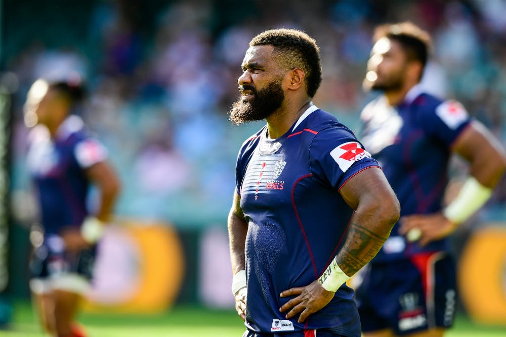 Marika Koroibete and the Rebels face the Sharks on Friday night. Photo: RUGBY.com.au/Stuart Walmsley
