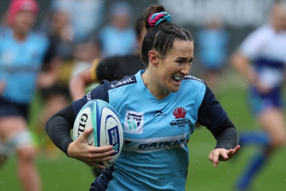 Maya Stewart scored four tries in the Waratahs' 44-0 win over RugbyWA. Photo: Getty Images