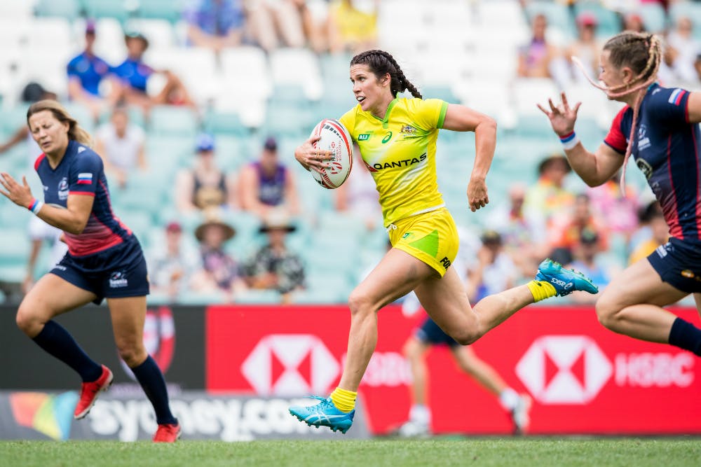 Charlotte Caslick headlines a stellar cast of stars turning out at the Super 7s. Photo: RUGBY.com.au/Stuart Walmsley