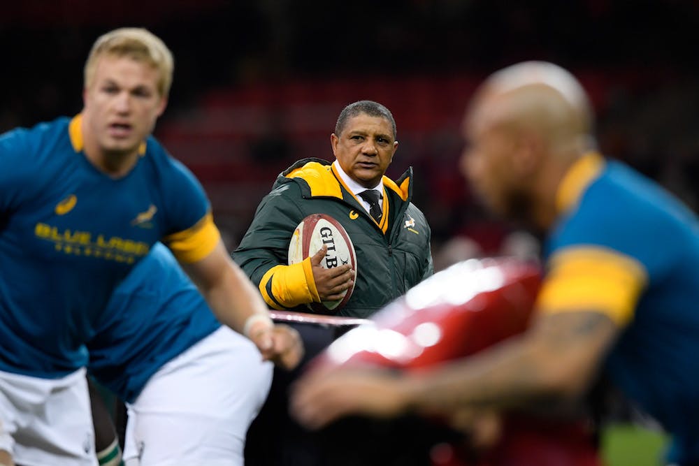 Springboks coach Allister Coetzee looks on before the Wales Test at Principality Stadium. Photo: Getty Images