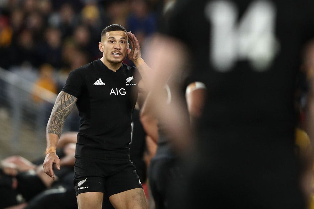 Sonny Bill Williams had a head knock early in Saturday's Bledisloe Cup match. Photo: Getty Images